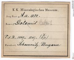 Etiketten zu Calcit (NHMW-MIN-Aa1280)